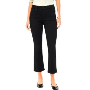 NWT J. Crew Mid-Rise Flare Crop Black Jeans Size 25 Petite